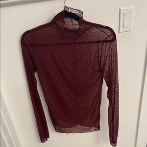 Elegant Sheer Burgundy Top
